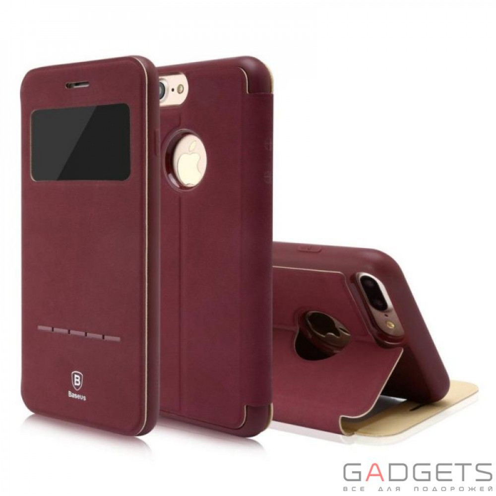 Фото Чохол Baseus Simple Series Leather Case iPhone 7 Plus Wine Red