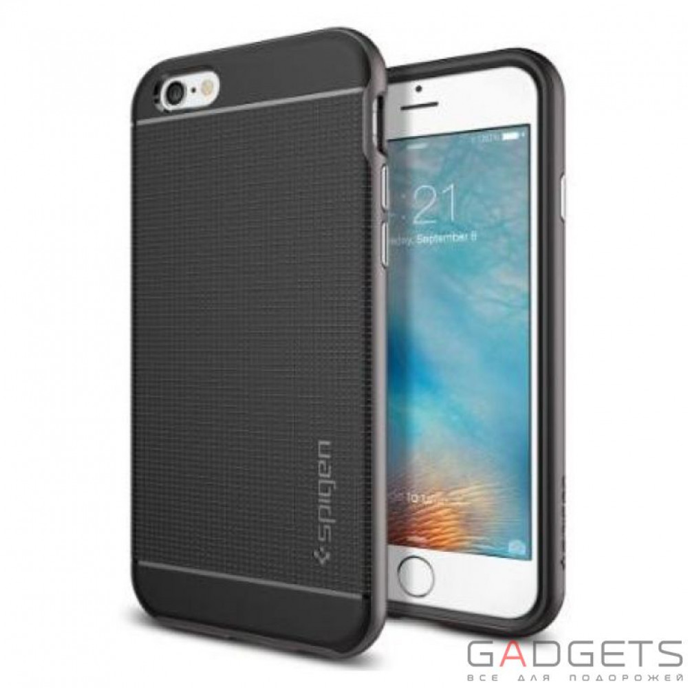 Фото Чехол-накладка Spigen Case Neo Hybrid Gun Metal for iPhone 6/6S (SGP11618)