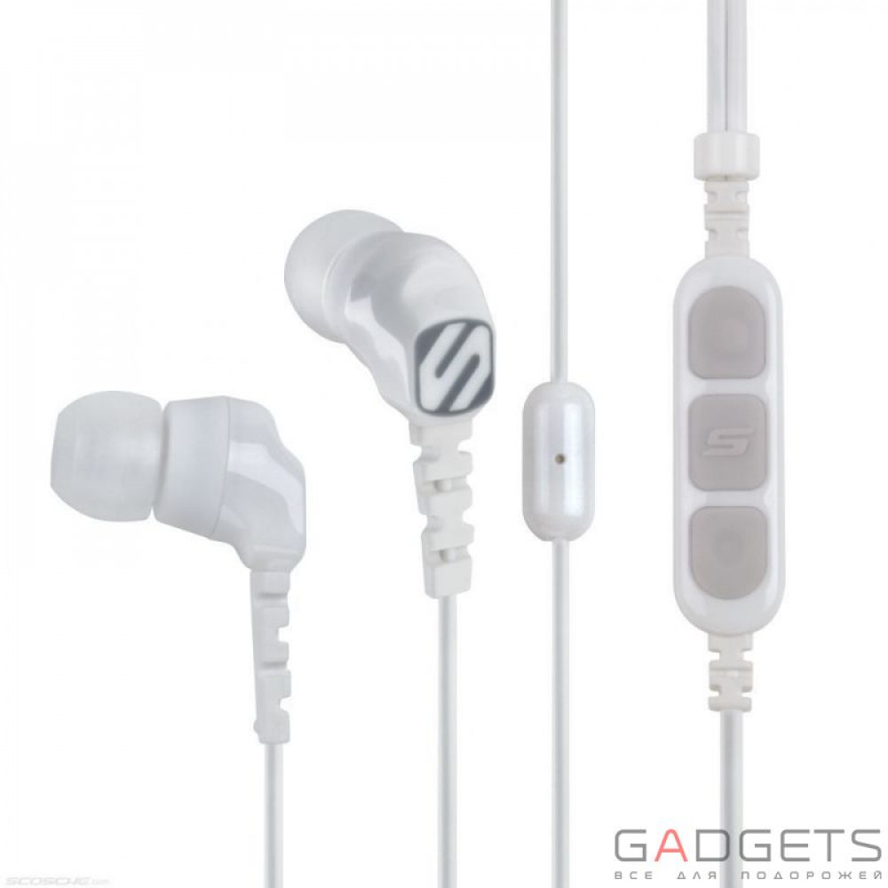 Фото Навушники Scosche Noise Isolation Earbuds with tapLINE II control technology (HP255M)