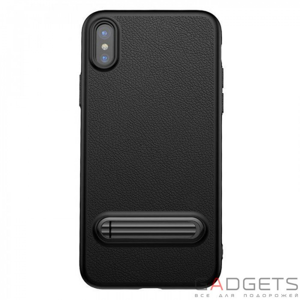 Фото Чохол Baseus Happy Watching Supporting Case Black для iPhone X (WIAPIPH8-LS01)