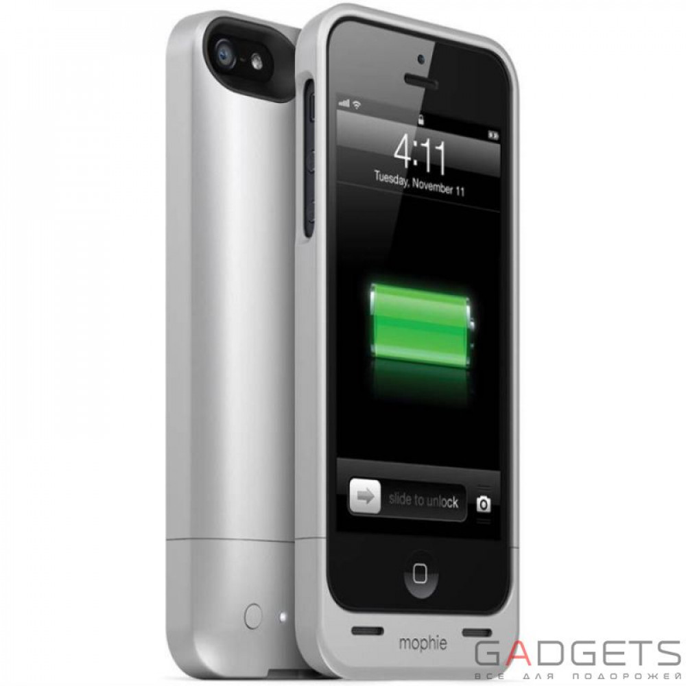 Фото Чехол-аккумулятор Mophie Juice Pack Hellium для iPhone 5 Silver 1500mAh (MOP-2376)