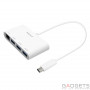 Адаптер Macally USB-C Multiport Adapter Series white (UCHUB3GB) фото 0