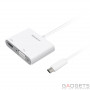 Адаптер Macally USB-C Adapter Series white (UCVH4K) фото 0