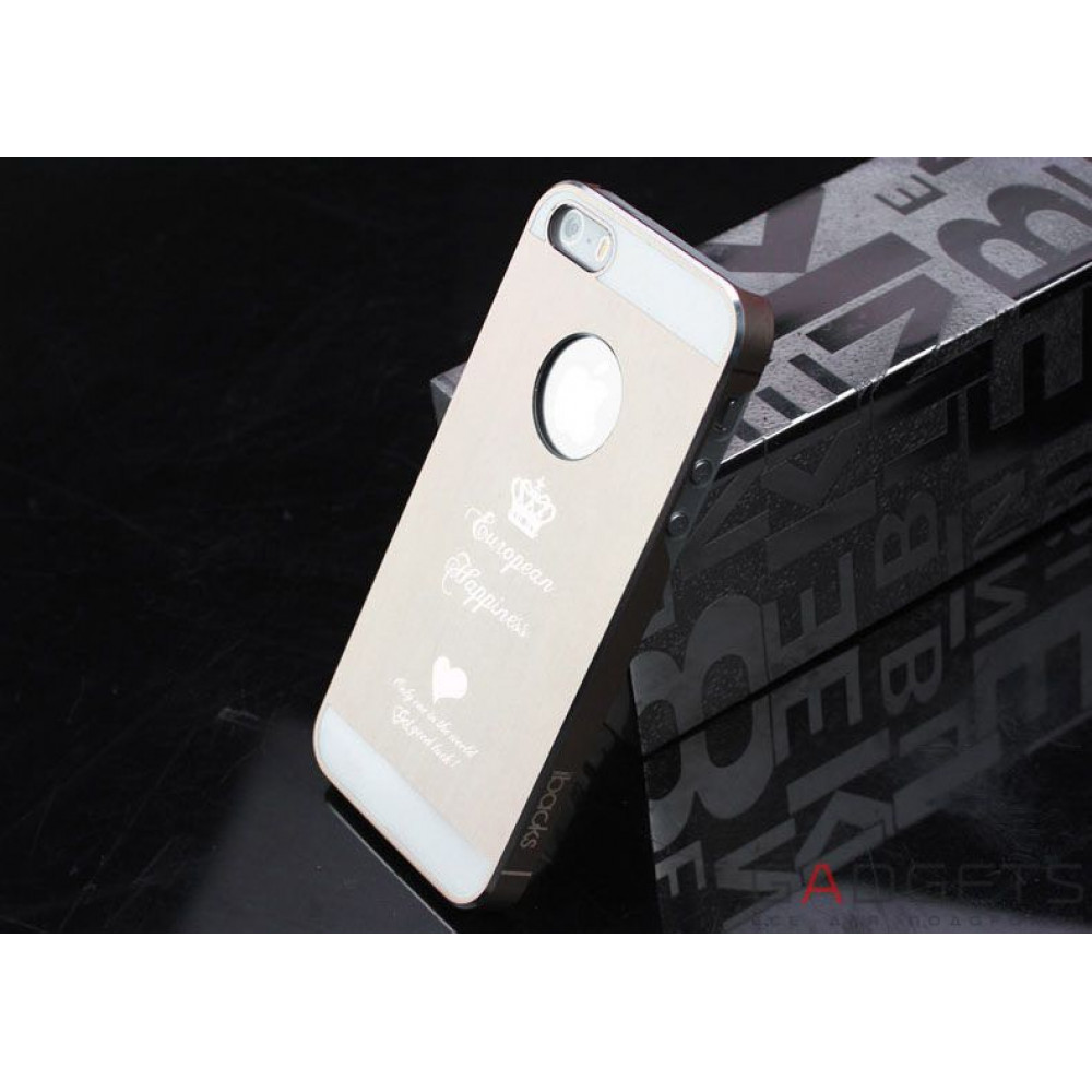 Фото Чохол-накладка iBacks Cameo European Happiness для iPhone 55sSE Gold