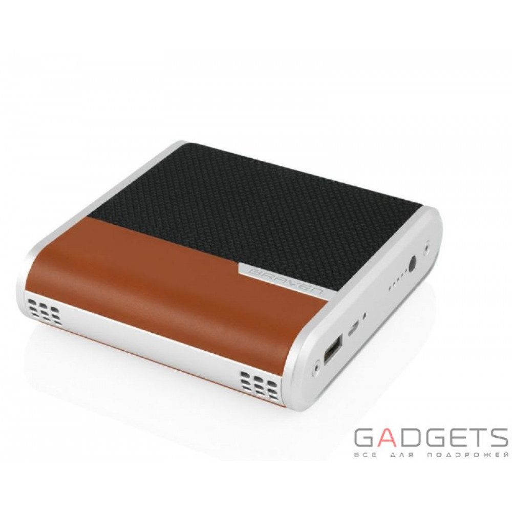 Фото Портативная акустика Braven Bridge Speaker and Conferencing device Black/Light Brown/Silver (BRGBLNS)