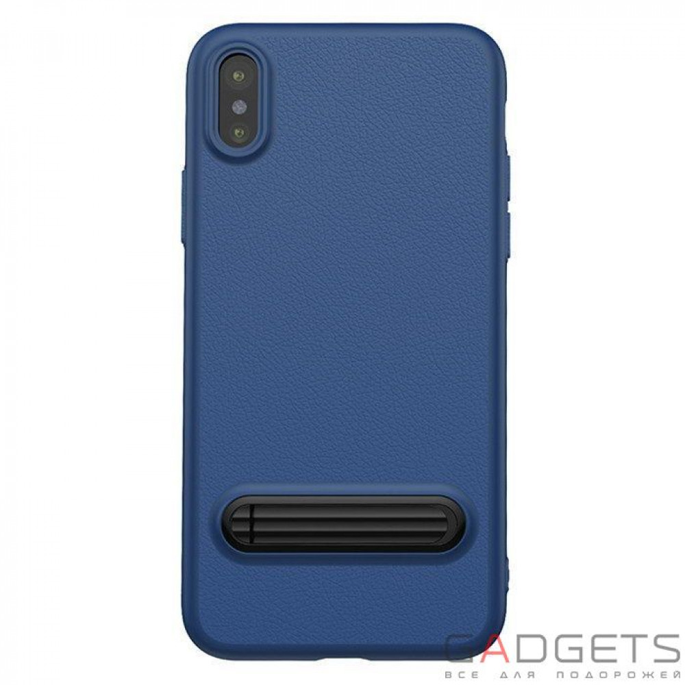 Фото Чохол Baseus Happy Watching Supporting Case Royal Blue для iPhone X (WIAPIPH8-LS15)