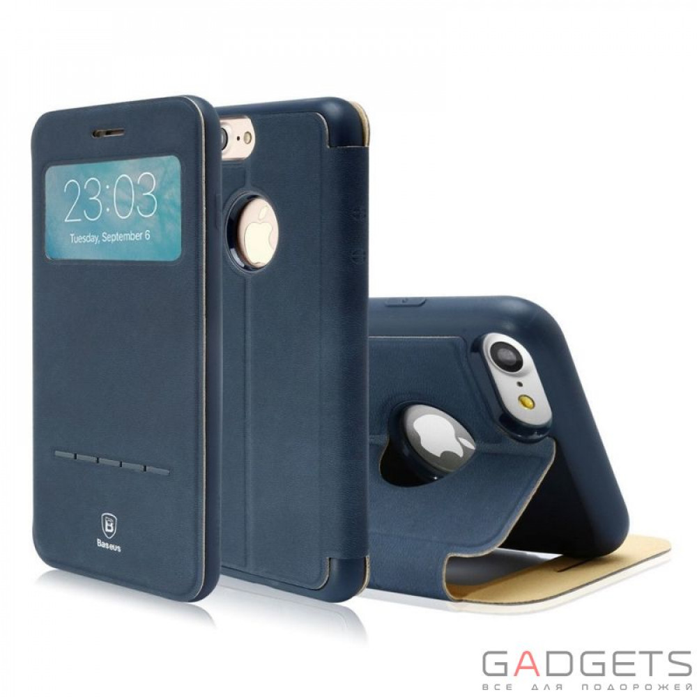 Фото Чохол-книжка Baseus Simple Series Leather Case iPhone 7 Dark Blue