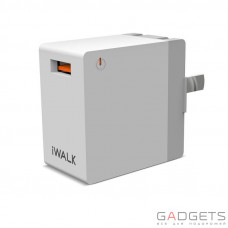 Сетевое зарядное устройство iWalk Leopard Quick Charge 3.0 USB travel adapter white