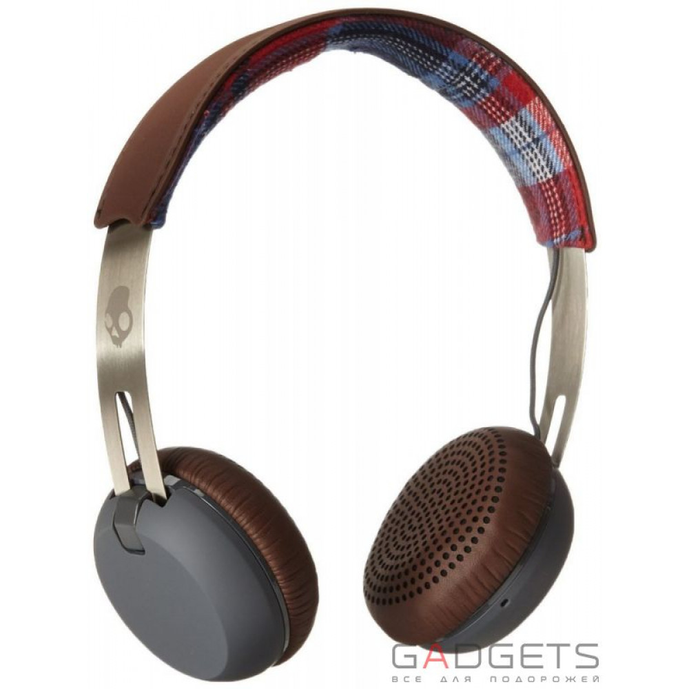 Фото Наушники Skullcandy Americana/Plaid/Gray Grind On-Ear w/tap Tech (S5GRHT-470)