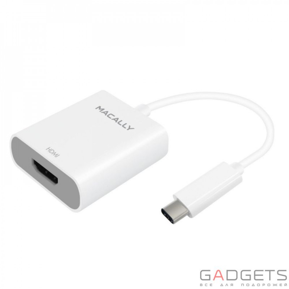 Фото Адаптер Macally USB-C Adapter Series white (UCH4K60)
