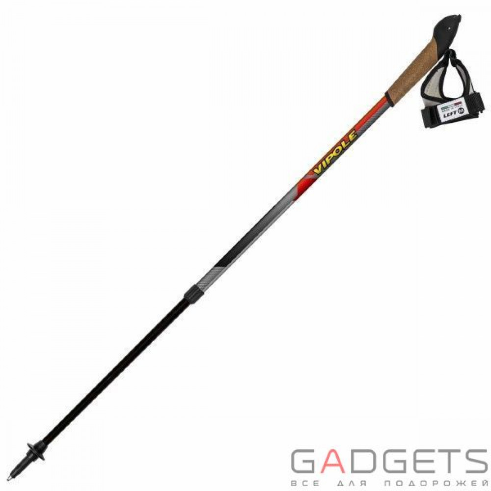 Фото Палиці для скандинавської ходьби Vipole Instructor Vario Top-Click Red DLX S1855