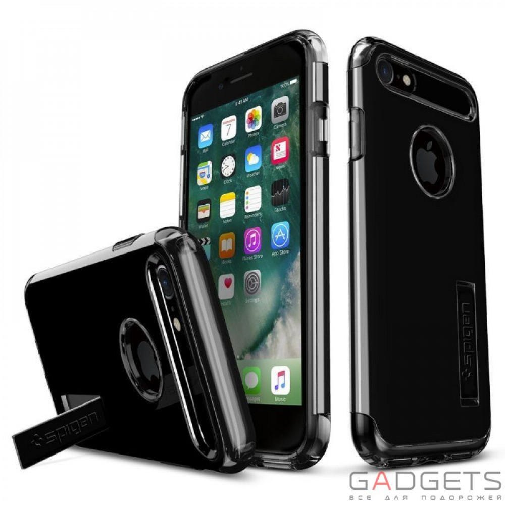 Фото Чехол-накладка Spigen Case Slim Armor Jet Black для iPhone 7 (SGP-042CS20842)