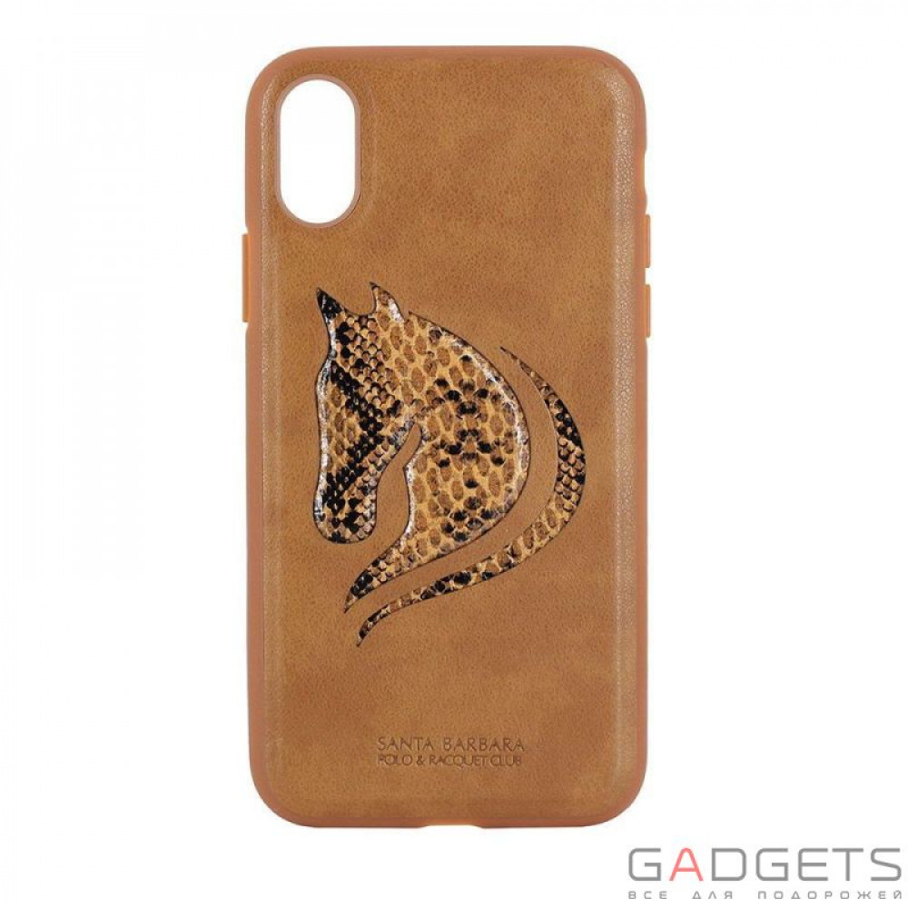 Фото Чехол Polo Viscount для iPhone X Brown (SB-IPXSPHOR-BRW)