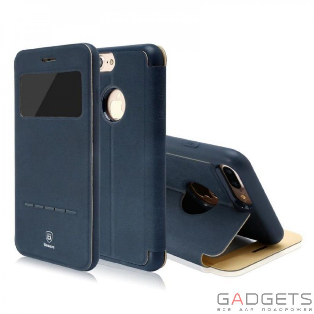 Фото Чехол Baseus Simple Series Leather Case iPhone 7 Plus Dark Blue