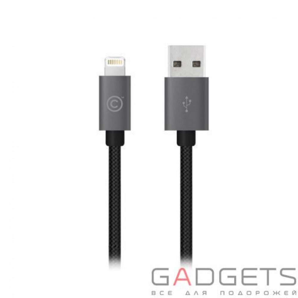 Фото Кабель для зарядки и синхронизации Lab.C Lightning Starp Cable A.L Space Grey (1.2 m) (LABC-505-GY_N)