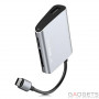 Адаптер Baseus Enjoyment series Type-C to SD+TF Card+USB2.0 HUB Adapter Gray фото 0