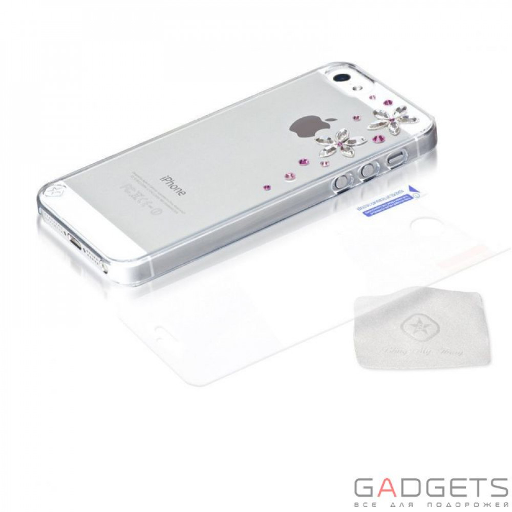 Фото Чехол Bling My Thing Case для iPhone 5/5s Metallic Mirror Flowers 2 Pink Mix Colour (BMT-22-00-03-10)