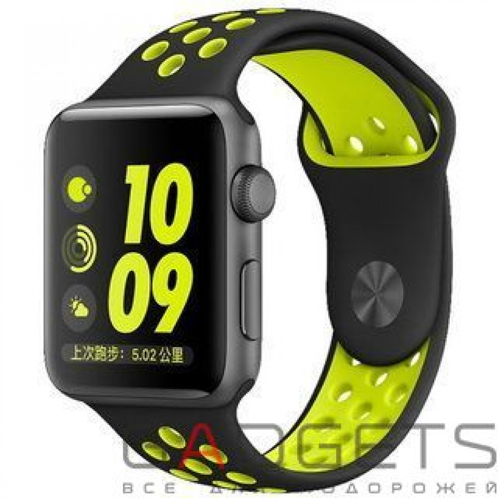 Фото Ремешок COTEetCI W12 Apple Watch Nike band 42mm (WH5216-BK-YL)