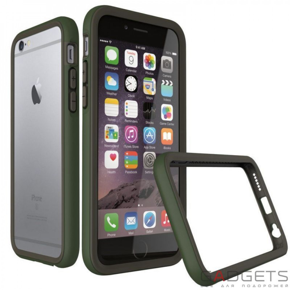 Фото Бампер Evolutive Labs RhinoShield Crash Guard Military Green для iPhone 6/6s