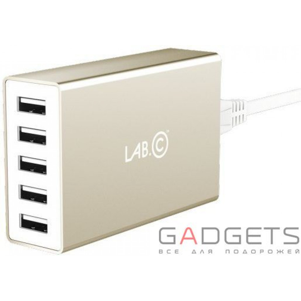 Фото Сетевое з/у Lab.C X5 5 Port USB Wall Charger Champagne Gold (8A) (LABC-587-GD_KR)