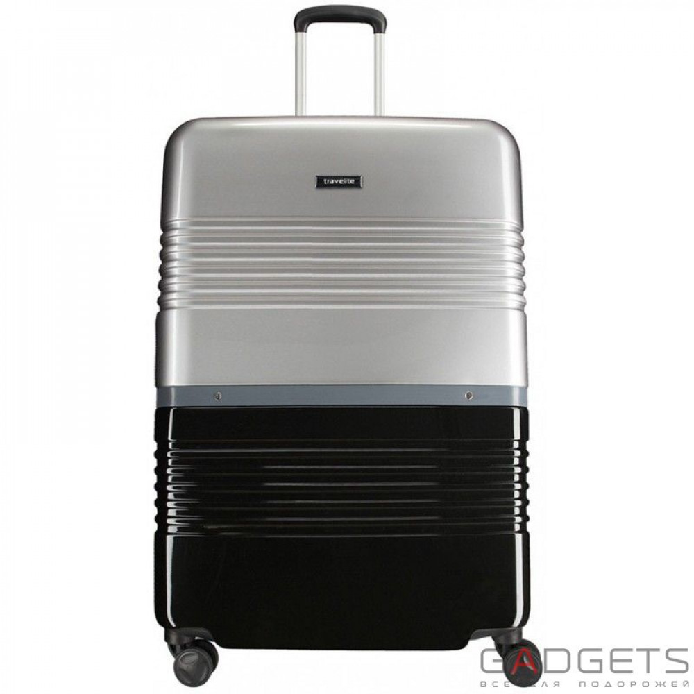 Фото Чемодан на 4-х колесах Travelite Frisco (L) 104 л Black-Silver (TL075149-01)