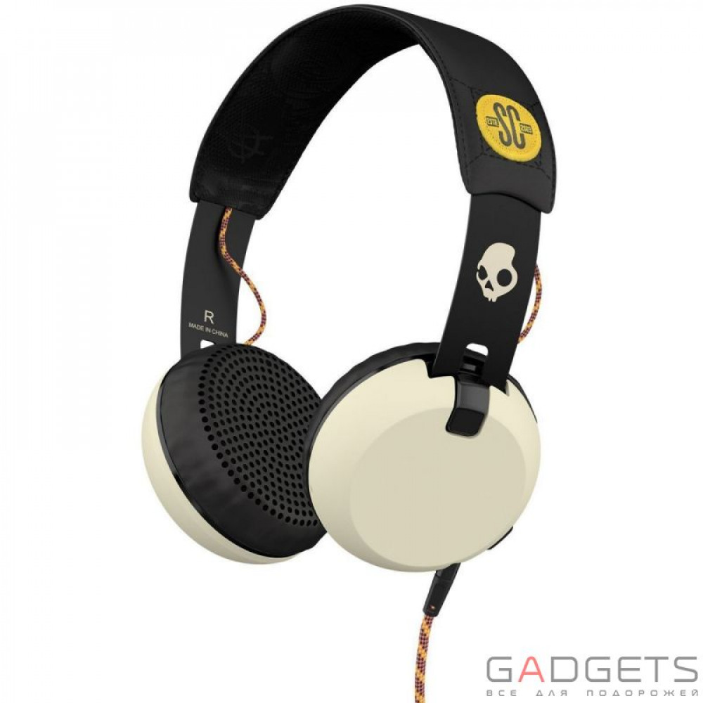 Фото Наушники Skullcandy ATG/Black/Cream Grind On-Ear w/tap Tech (S5GRHT-471)