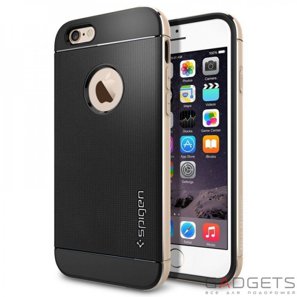 Фото Чохол-накладка Spigen Case Neo Hybrid Metal Series Champagne Gold for iPhone 6 Plus 5.5'' (SGP11071)