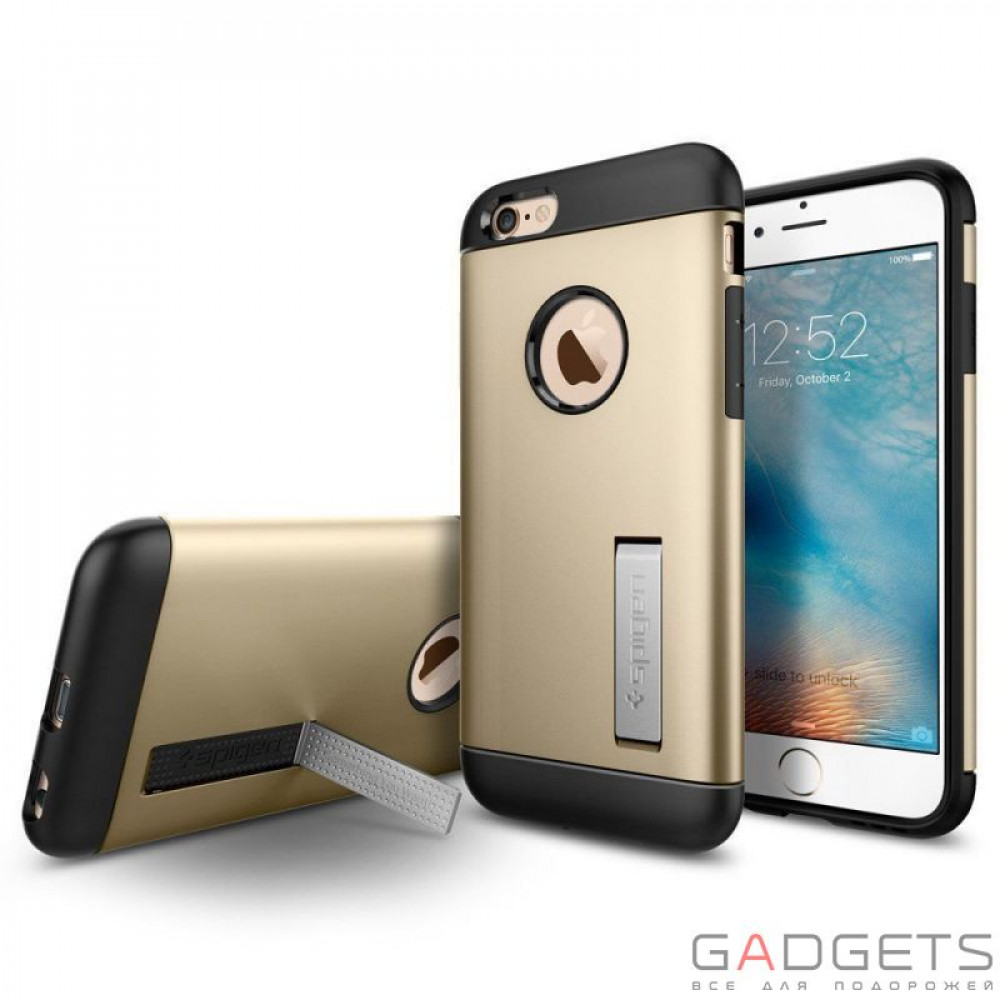 Фото Чехол-накладка Spigen Case Slim Armor Champagne Gold for iPhone 6/6S (SGP11607)