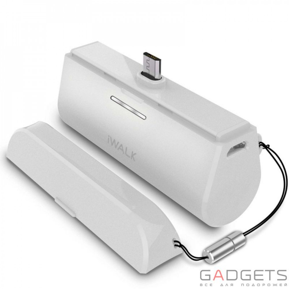 Фото Внешний аккумулятор iWALK Link Me3000L Compact rechargeable docking backup battery 3000 mAh for Apple Lighting White