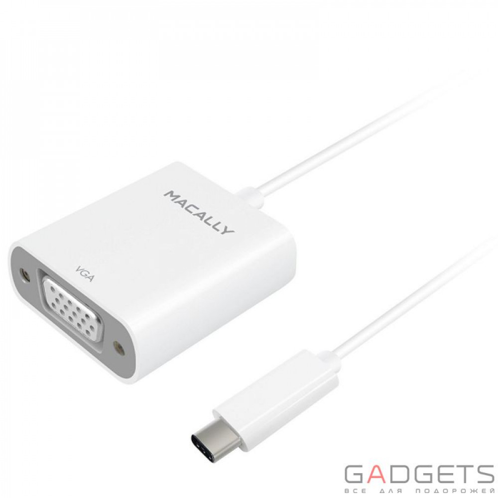 Фото Адаптер Macally USB-C Adapter Series white (UCVGADP)