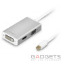 Кабель для видео Macally Mini DisplayPort to DVI/HDMI/VGA adapter (MD-3N1-4K) фото 0