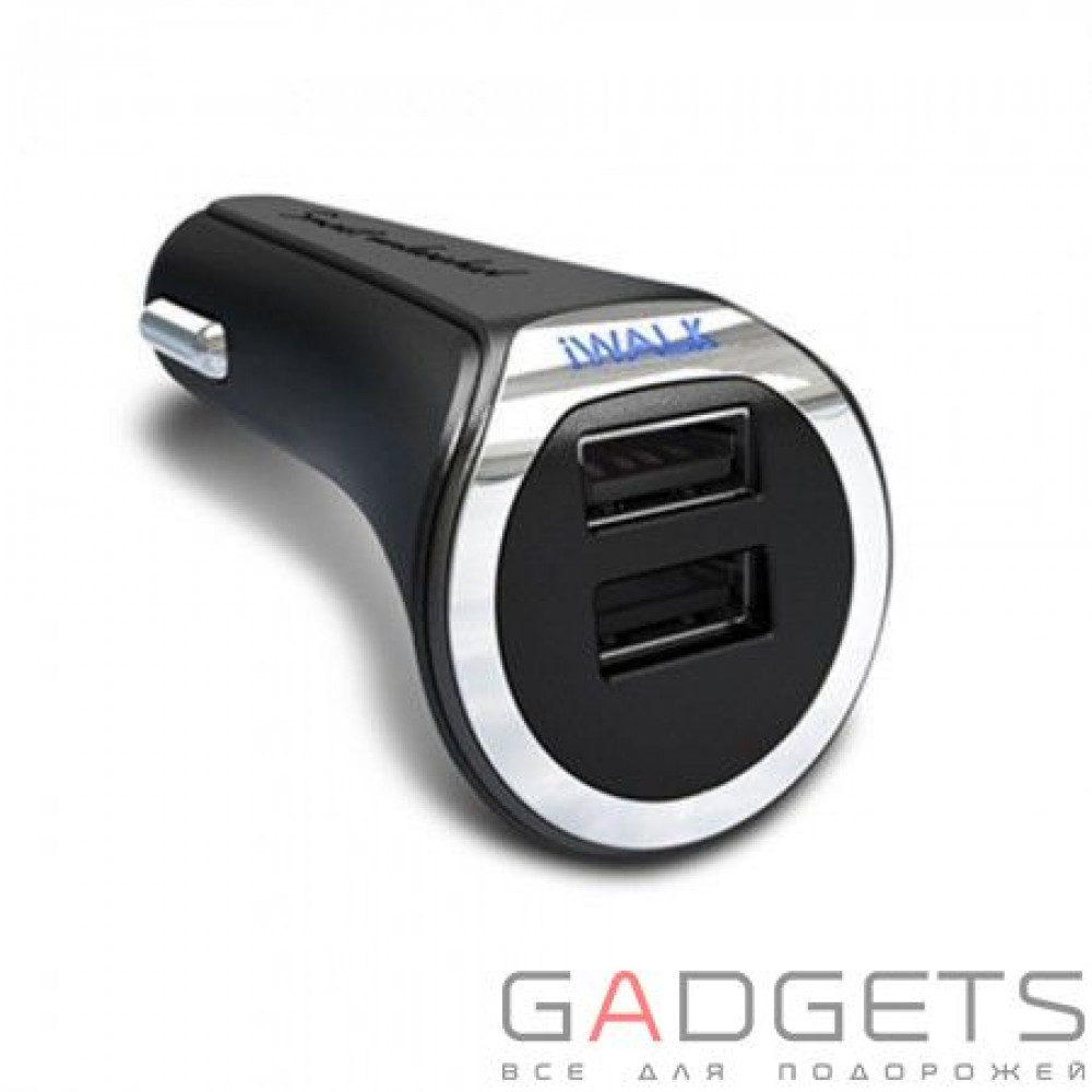 Фото Зарядний пристрій iWALK Dolphin Duo 3.4 car charger Black