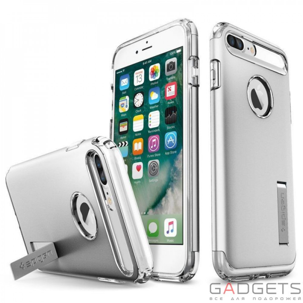 Фото Чехол-накладка Spigen Case Slim Armor Satin Silver для iPhone 7 Plus (SGP-043CS20313)