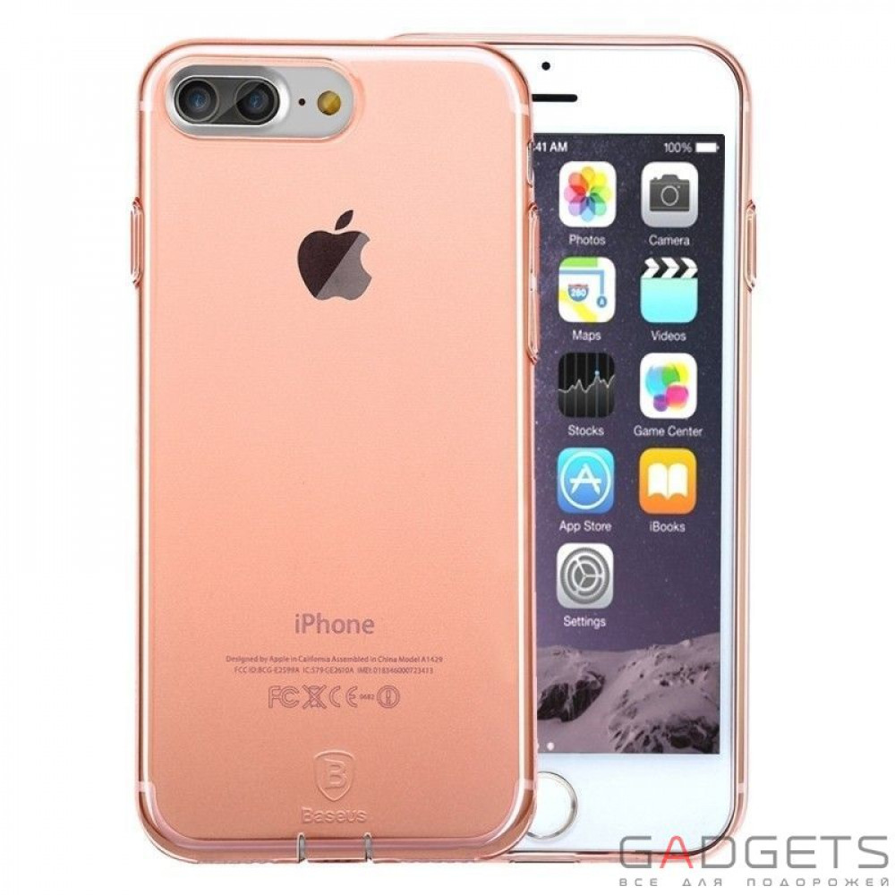 Фото Чехол-накладка Baseus Simple Series Case (Clear) For iPhone 7 Plus Transparent Rose Gold