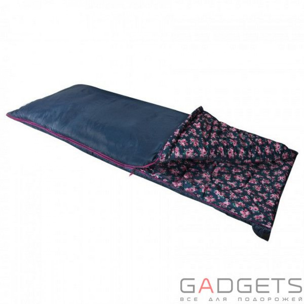 Фото Спальний мішок Highlander Sleepline 250/+5°C Floral Blue (Left)