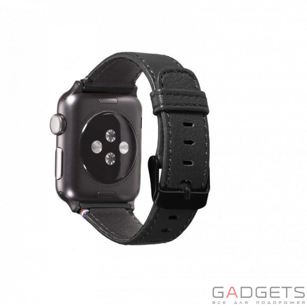 Фото Ремінець Decoded Leather Straps для Apple Watch Чорний (D5AW42SP1BK)