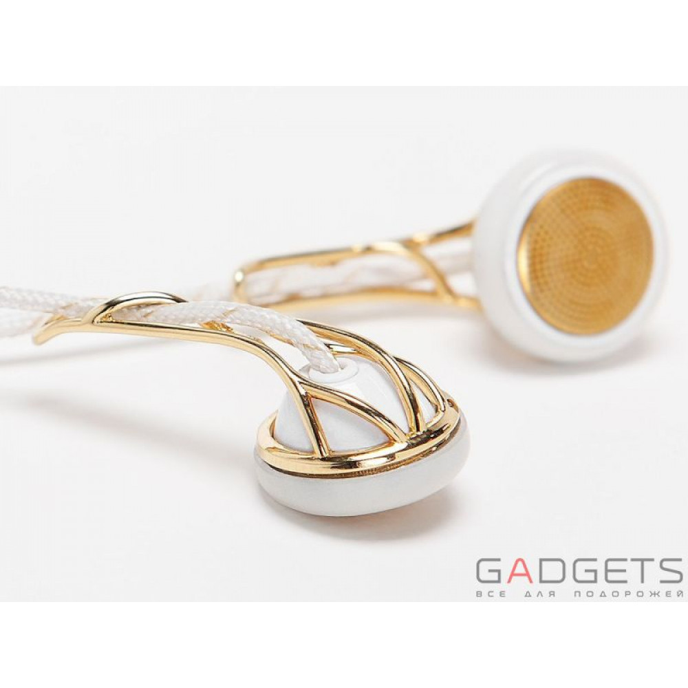 Фото Наушники Frends Ella Earbud Headphones White/Polishe Gold (020498)