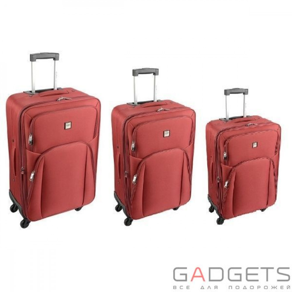 Фото Комплект валіз Skyflite Spirit Burgundy (SML) 3шт