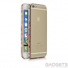 Чехол-бампер iBacks Aluminium Bumper Essence Cameo Flame Series Gold for iPhone 5/5S