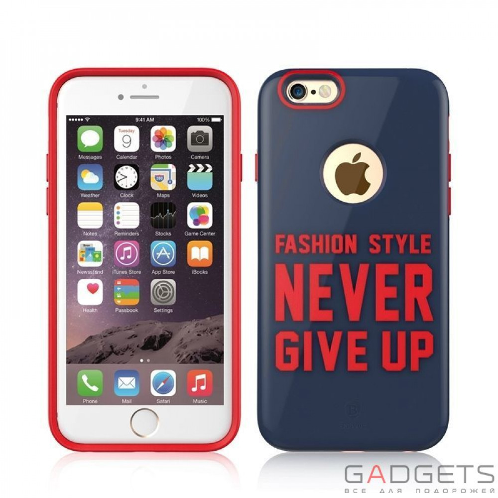 Фото Чехол-накладка Baseus Fashion style series для iPhone 6/6s Blue and Cerise
