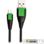 Кабель для передачі даних Scosche Premium Micro USB Cables чорний з зеленою вставкою (USBM3G) фото 0