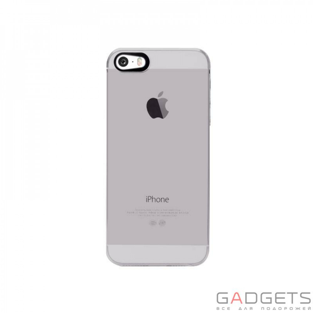 Фото Чехол-накладка iBacks Transparent Case For iPhone 5/5S Gray