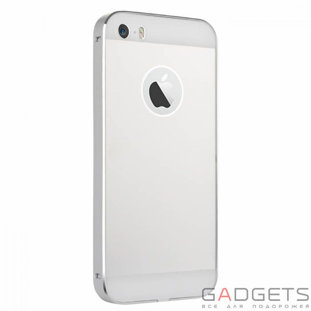 Фото Чехол-бампер Baseus Metal frame + pan shining golden color series for iPhone 5/5S Silver