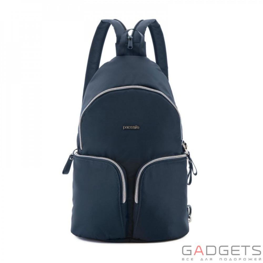 Фото Женский рюкзак антивор Pacsafe Stylesafe Sling, 6 степеней защиты, темно-синий