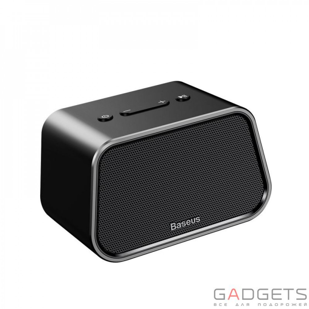 Фото Портативная колонка Baseus Encok Multi-functional wireless speaker E02 Aluminum alloy+U disk/TF card/AUX Black (NGE02-01)