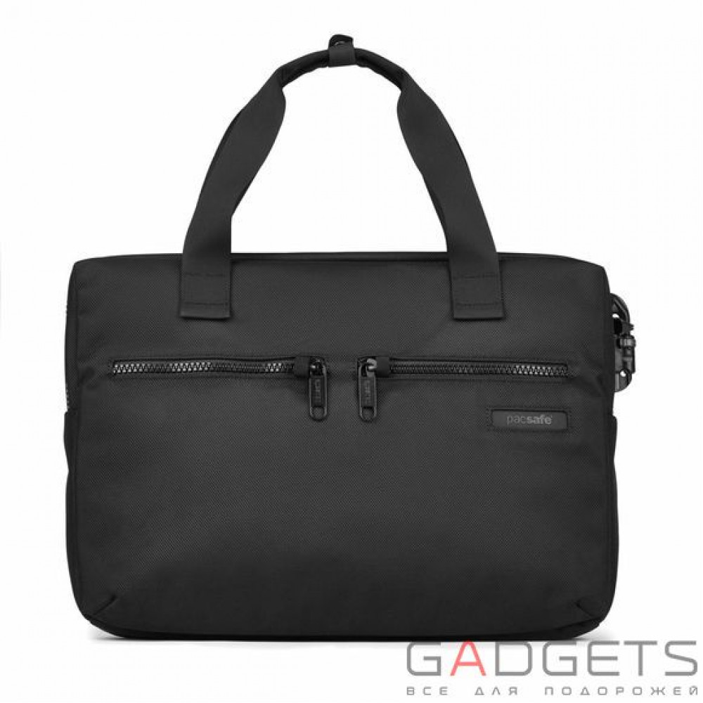 Фото Сумка для ноутбука 15 дюймов, горизонтальная, антивор Pacsafe Intasafe slim brief, 5 степеней защиты, черная