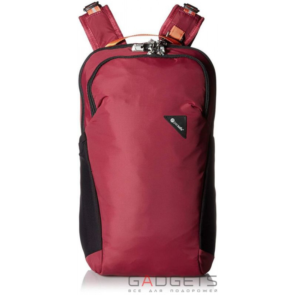 Фото Рюкзак антивор Pacsafe Vibe 20, 5 степеней защиты, бордовый