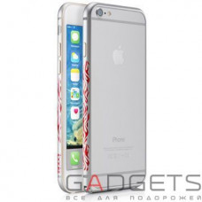 Чехол-бампер iBacks Aluminum Bumper Flame Series Silver for iPhone 6 Plus 5.5''