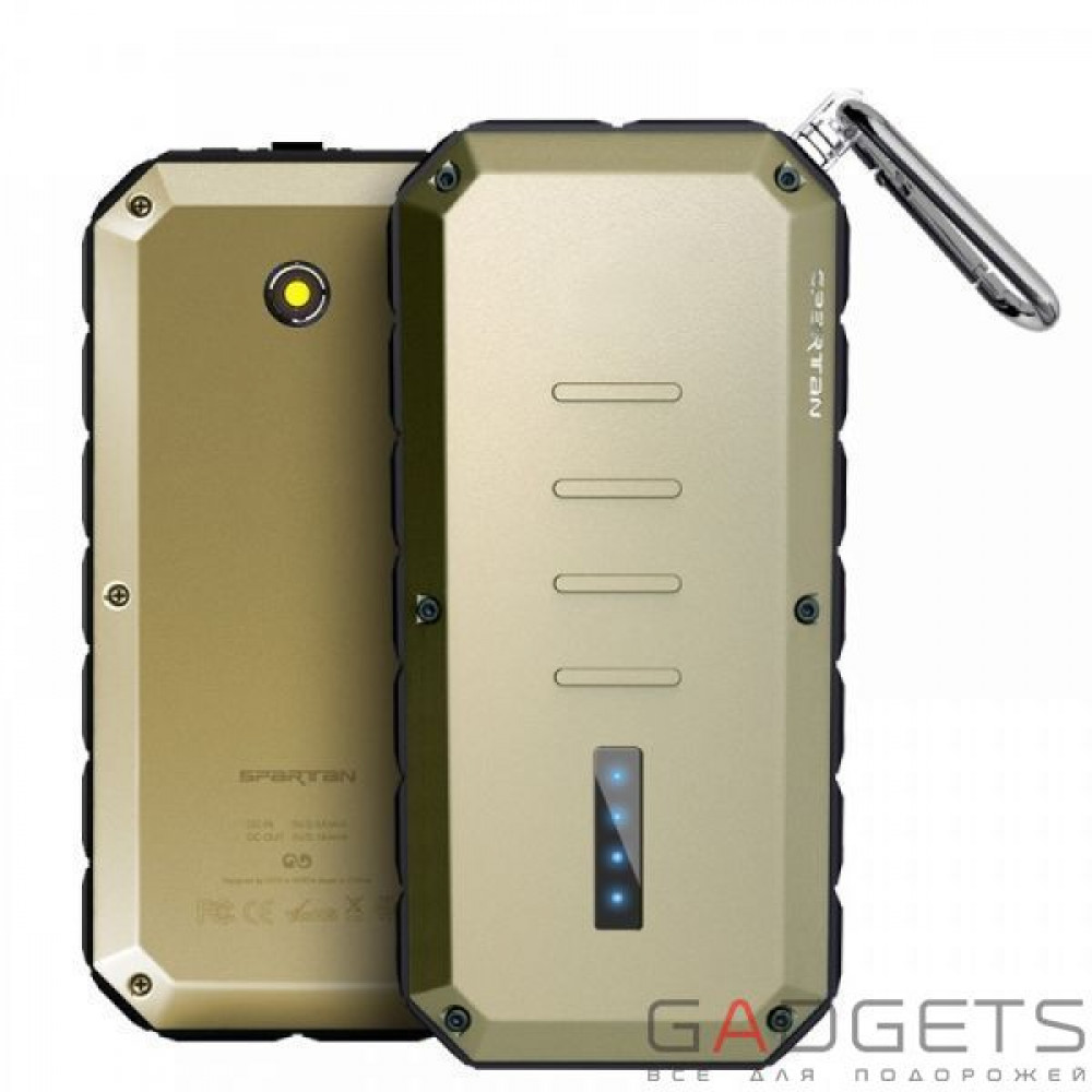 Фото Внешний аккумулятор iWALK Spartan waterproof, dirt-proof, shock-proof battery 13000 mAh Dual USB 2.4A/1.0A Golden