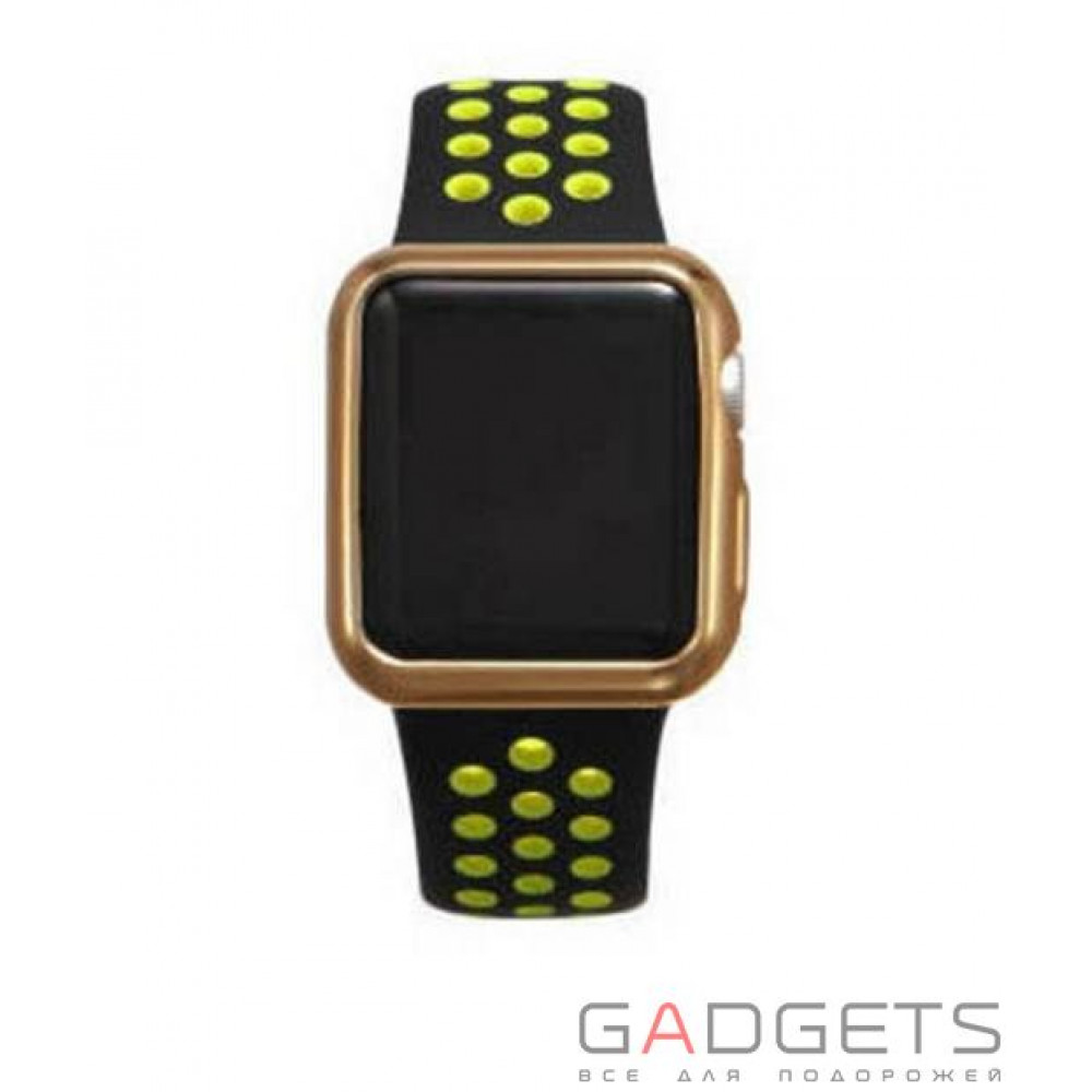 Фото Чехол COTEetCI TPU Gold Case для Apple Watch 2 42MM (CS7041-CE)